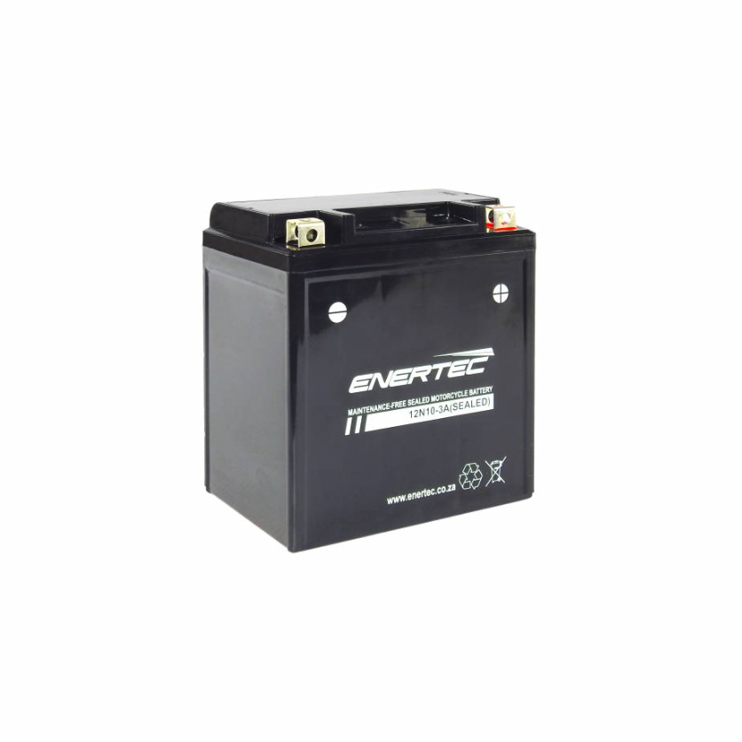 12N10-3A 12V 11Ah Enertec AGM Motorcycle Battery 12v11