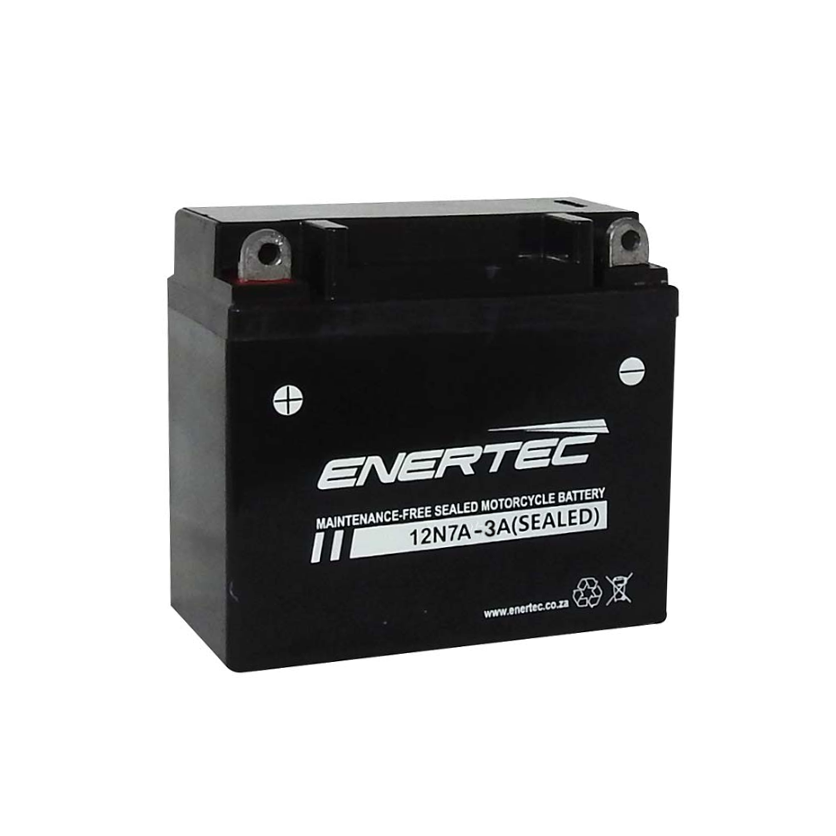 12N7A-3A 12V 7Ah Enertec AGM Motorcycle Battery 12v7