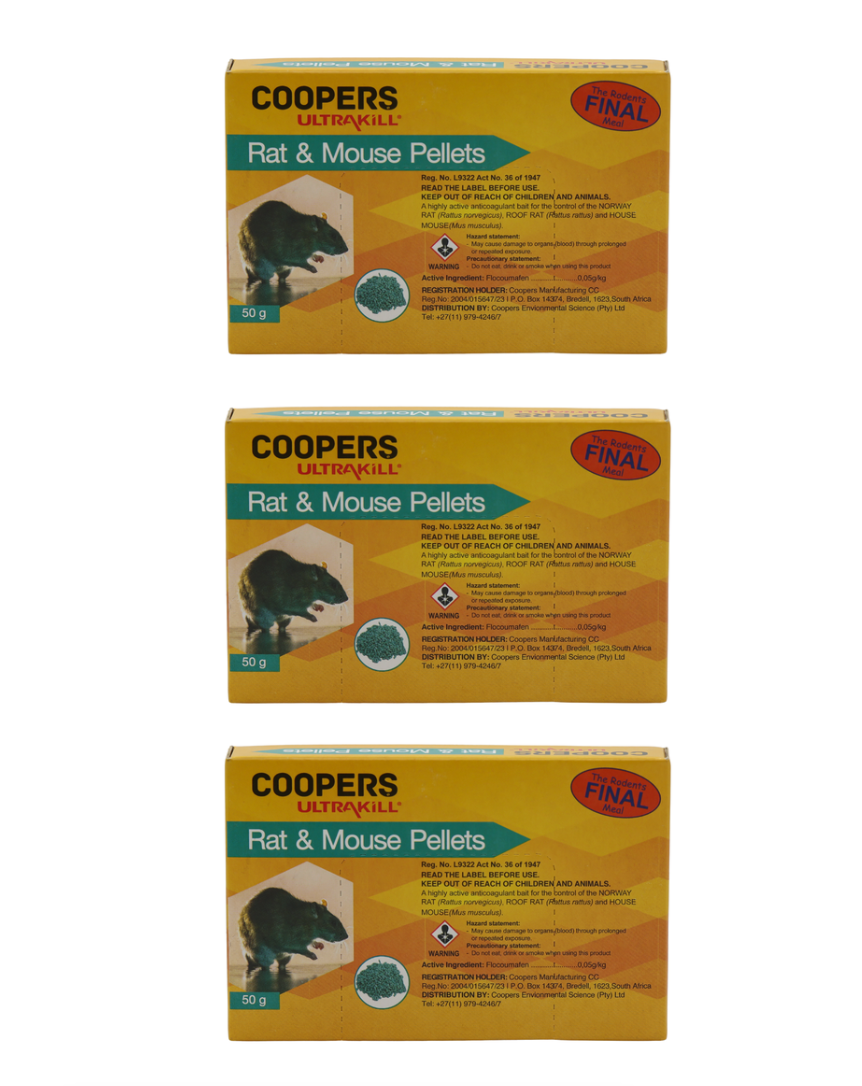 Coopers Rat & Mouse Pellets - 50g - 3 Pack