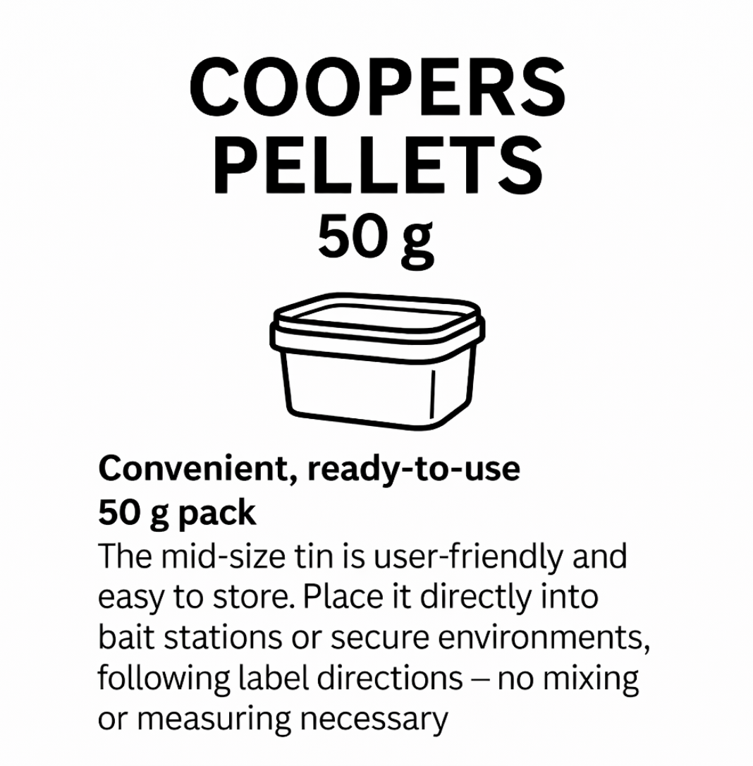 Coopers Rat & Mouse Pellets - 50g - 3 Pack