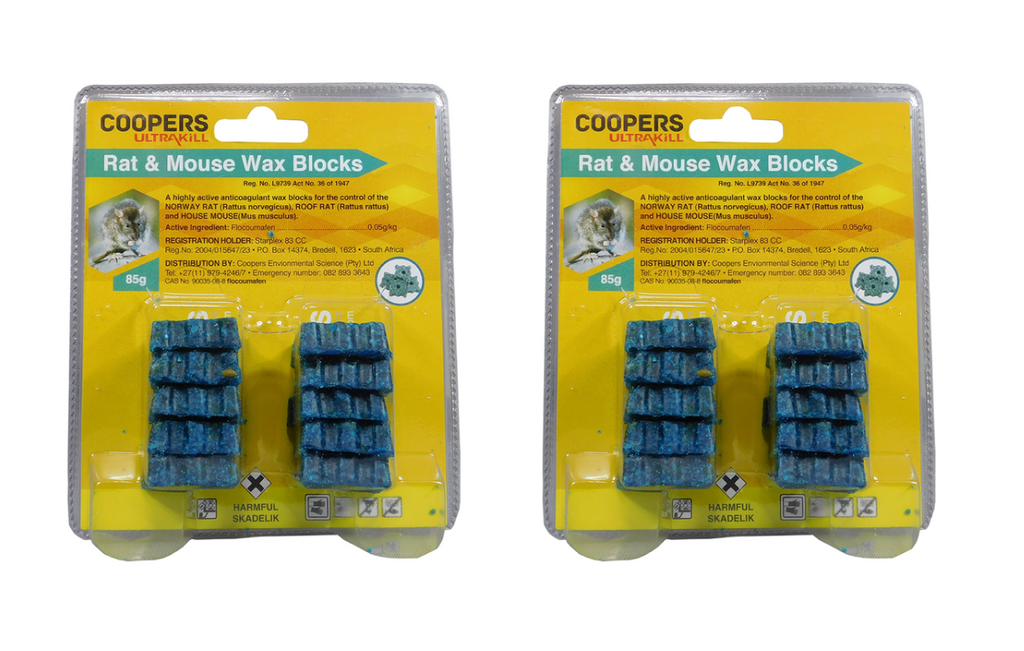 Coopers Rat & Mouse Wax Blocks - 85g - 2 Pack