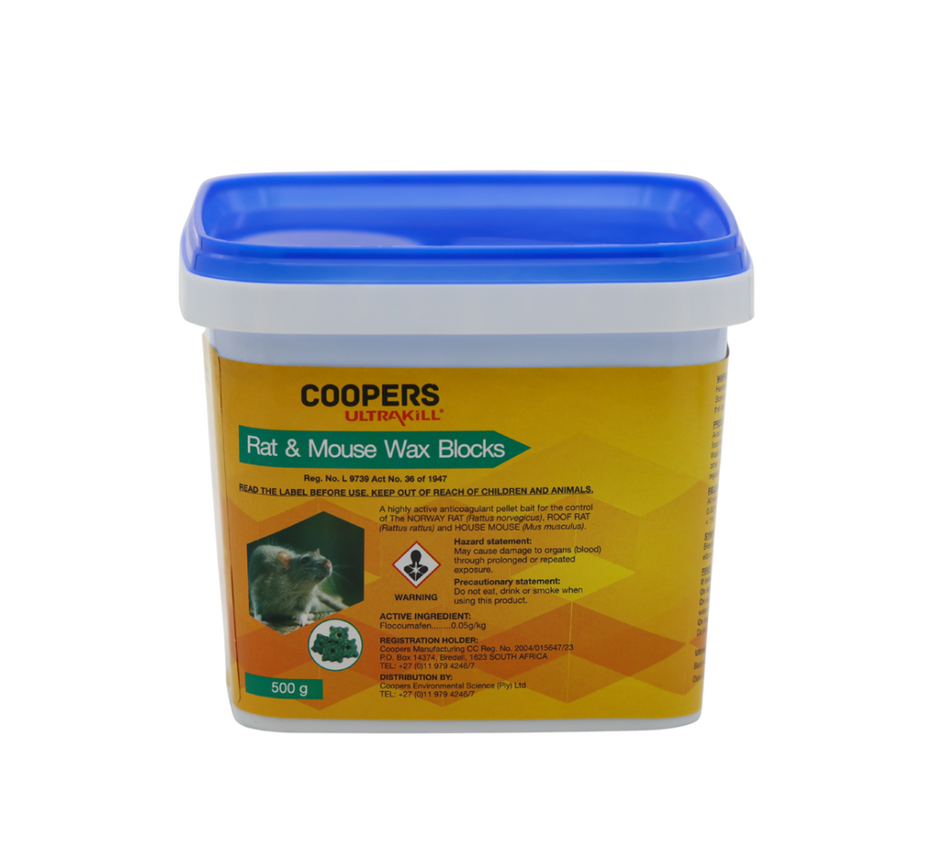 Coopers Ultrakil Rat & Mouse Wax Blocks - Rodenticide 500g