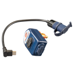 OptiMate USB O-114 Dual 90 USB Charger for DIN/BIKE Socket (3300mA, USB-A + USB-C)