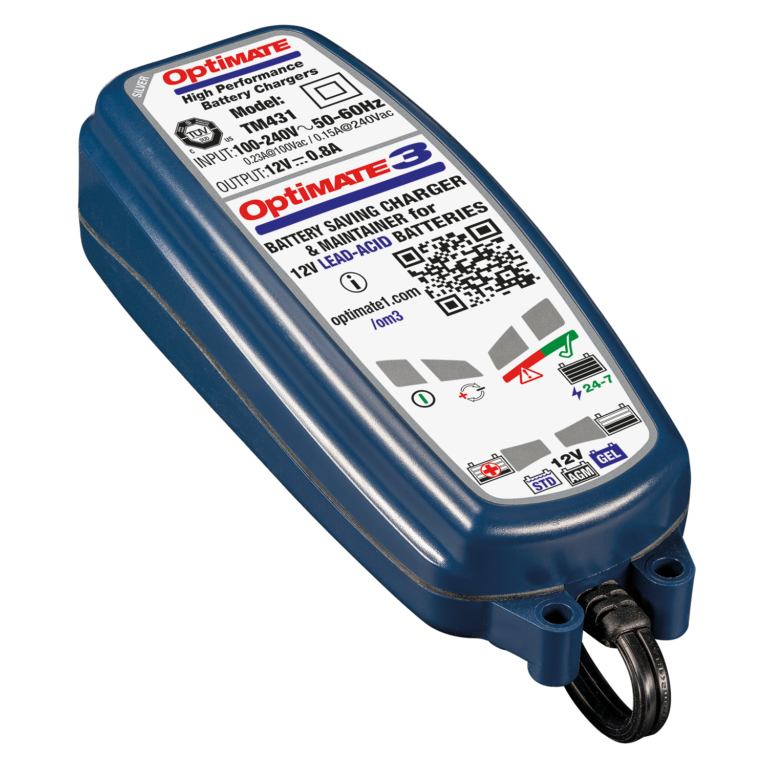 OptiMate 3 TM 430 Desulphating Charger Maintainer Tester for 12 V Batteries