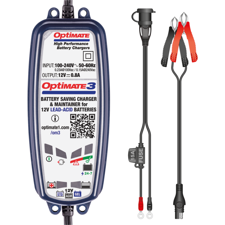 OptiMate 3 TM 430 Desulphating Charger Maintainer Tester for 12 V Batteries