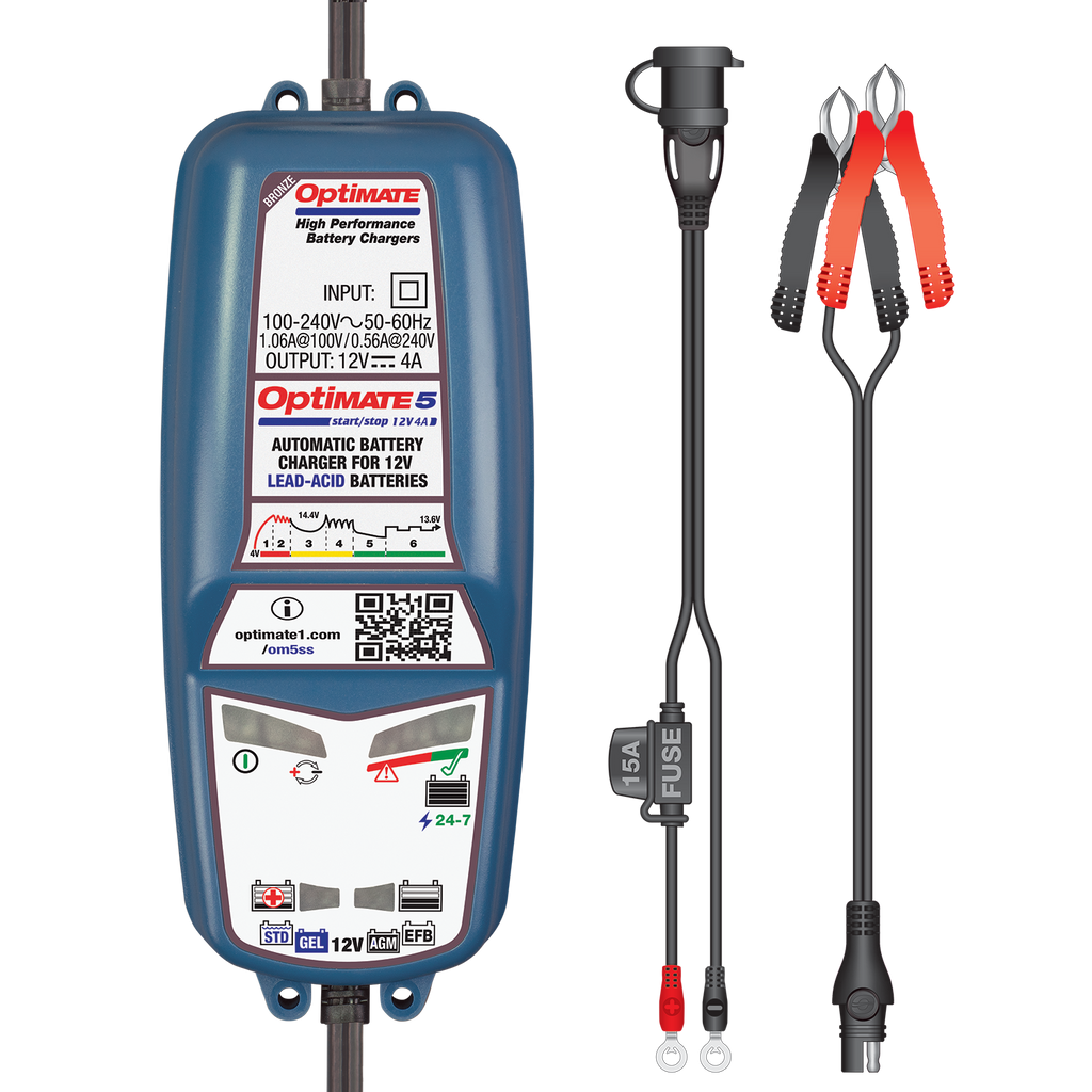 OptiMate 5 Start-Stop TM 220 BRONZE series battery charger, tester & maintainer