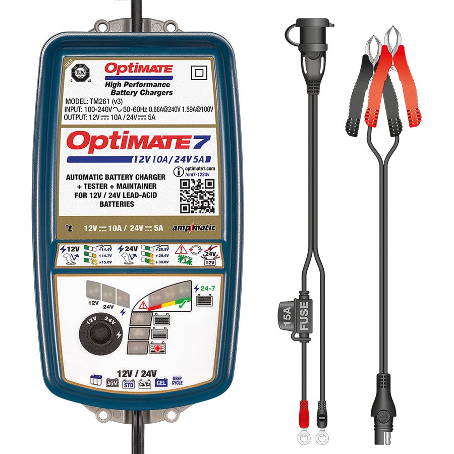 OptiMate TM 260 7 12-24v2 GOLD series battery saver, charger, tester & maintainer
