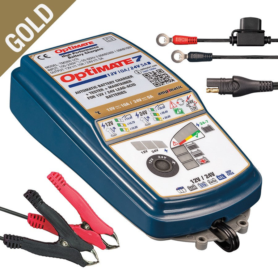 OptiMate TM 260 7 12-24v2 GOLD series battery saver, charger, tester & maintainer