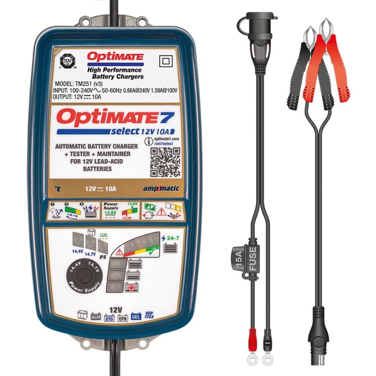 OptiMate 7 Select v3 TM250 Select GOLD series battery saver, charger, tester & maintainer