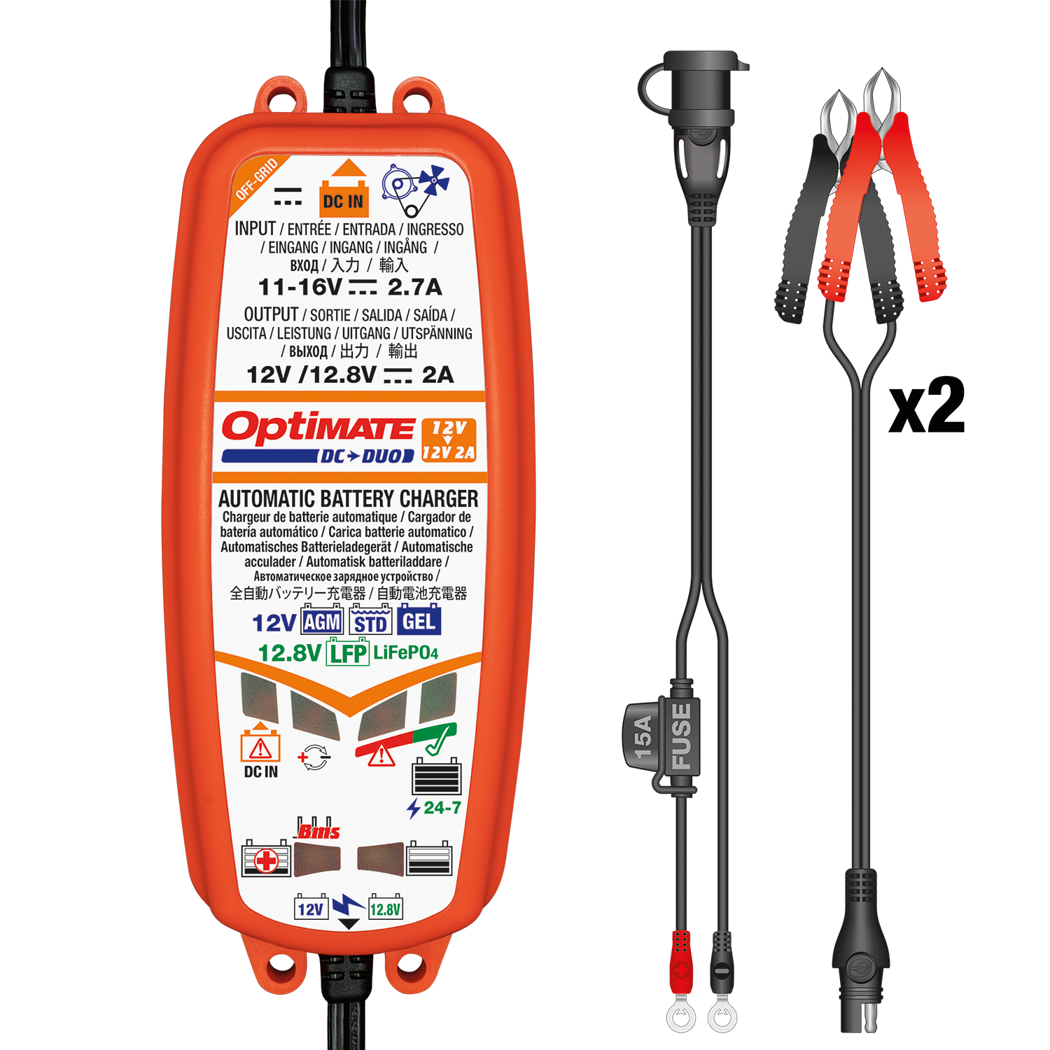 OptiMate TM500 V3 DC-DUO Battery-to-Battery Charger & Maintainer
