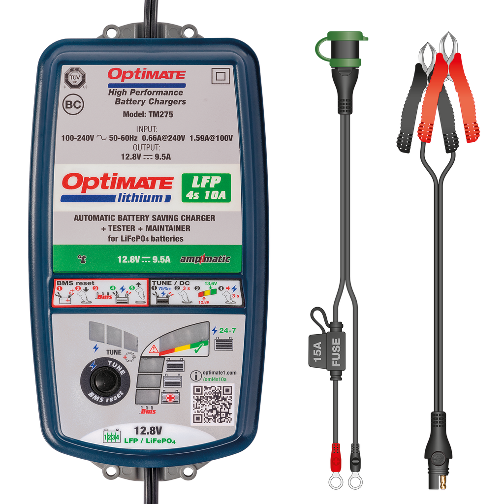 OptiMate TM 274v2 Lithium LFP 4s10A LITHIUM series LiFePO Lithium Battery charger