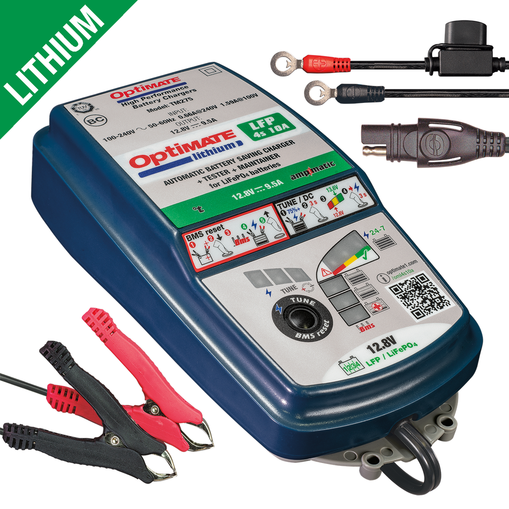OptiMate TM 274v2 Lithium LFP 4s10A LITHIUM series LiFePO Lithium Battery charger