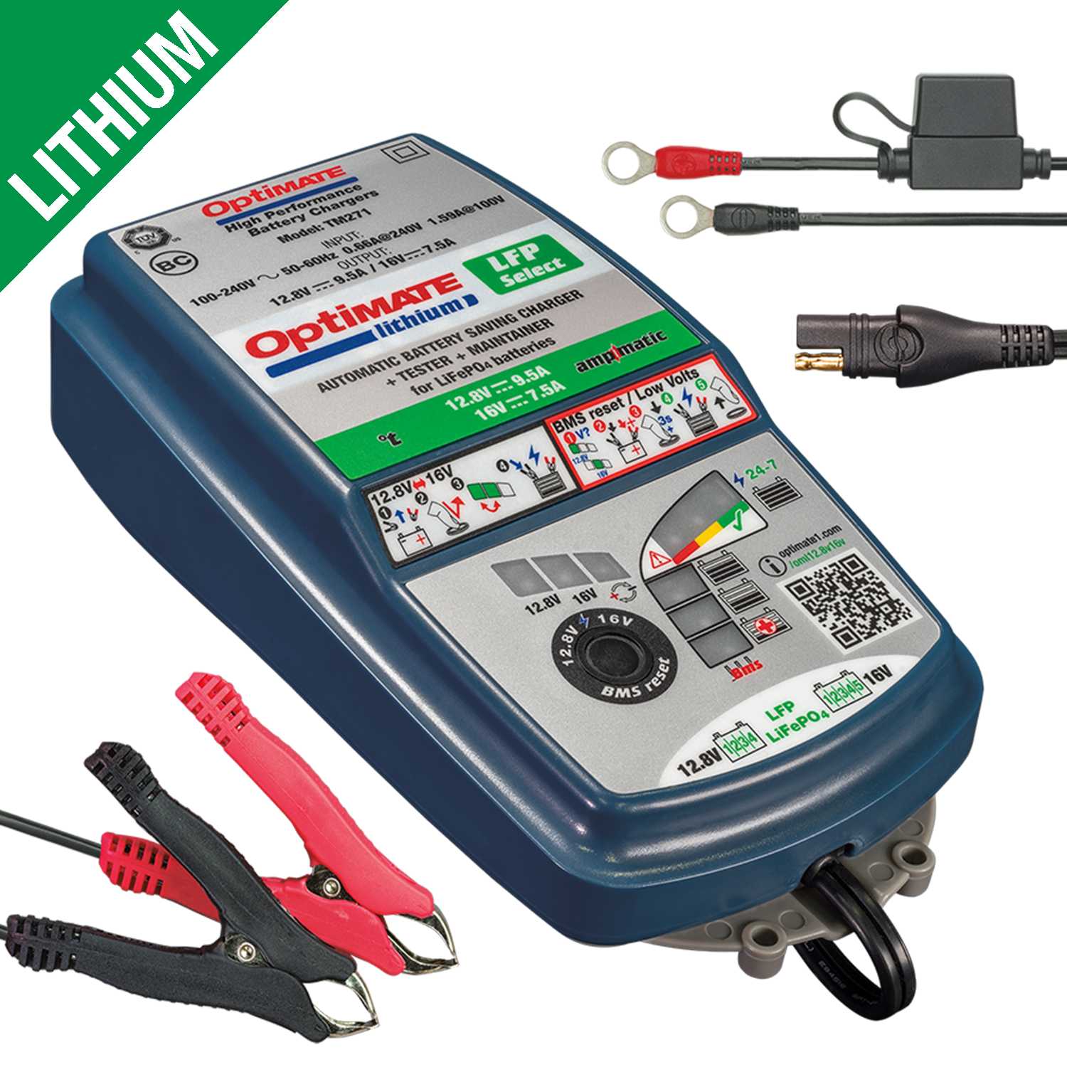 OptiMate TM 270 Lithium LFP SELECT v2 LITHIUM series - Lithium Battery charger