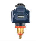 OptiMate USB O-114 Dual 90 USB Charger for DIN/BIKE Socket (3300mA, USB-A + USB-C)