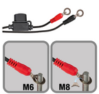 OptiMate CABLE O-01 Weatherproof premium battery lead - 50 cm with M6 ring terminals