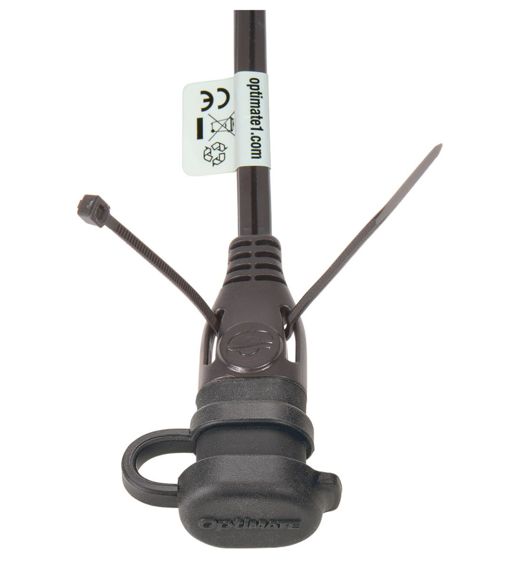 OptiMate CABLE O-01 Weatherproof premium battery lead - 50 cm with M6 ring terminals