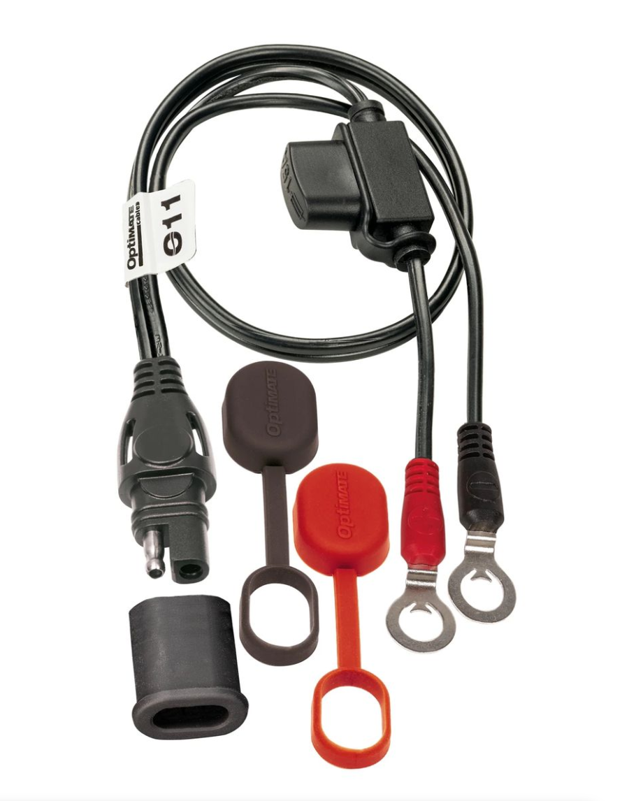 OptiMate CABLE O-11 Weatherproof premium battery lead - 50 cm with dual ring technology