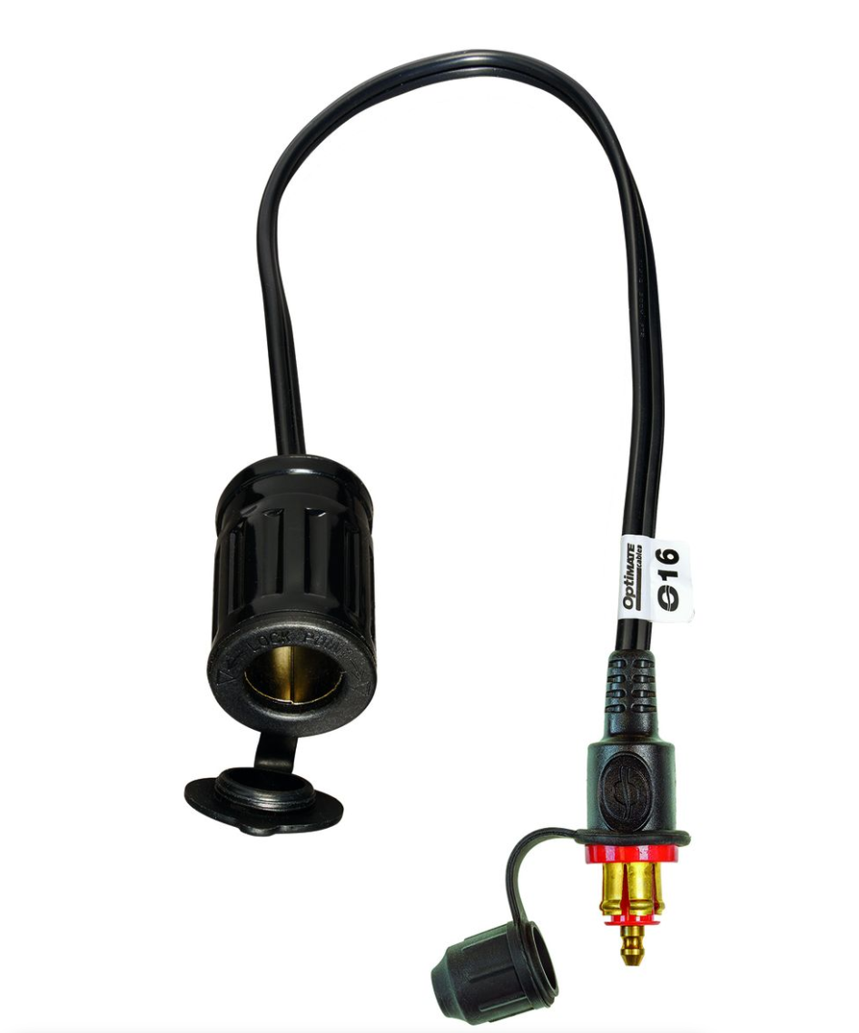 OptiMate CABLE O-16 Adapter cable, BIKE plug to AUTO socket - 50 cm