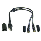 OptiMate CABLE O-35 Y-splitter cable, SAE IN to 2 x DC sockets OUT - 30 cm