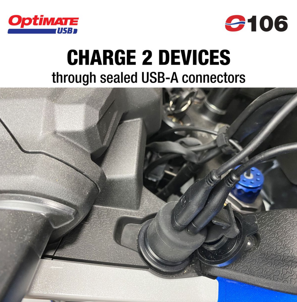 OptiMate USB O-106 Dual USB Charger for 12V Cigarette Sockets (3300mA)