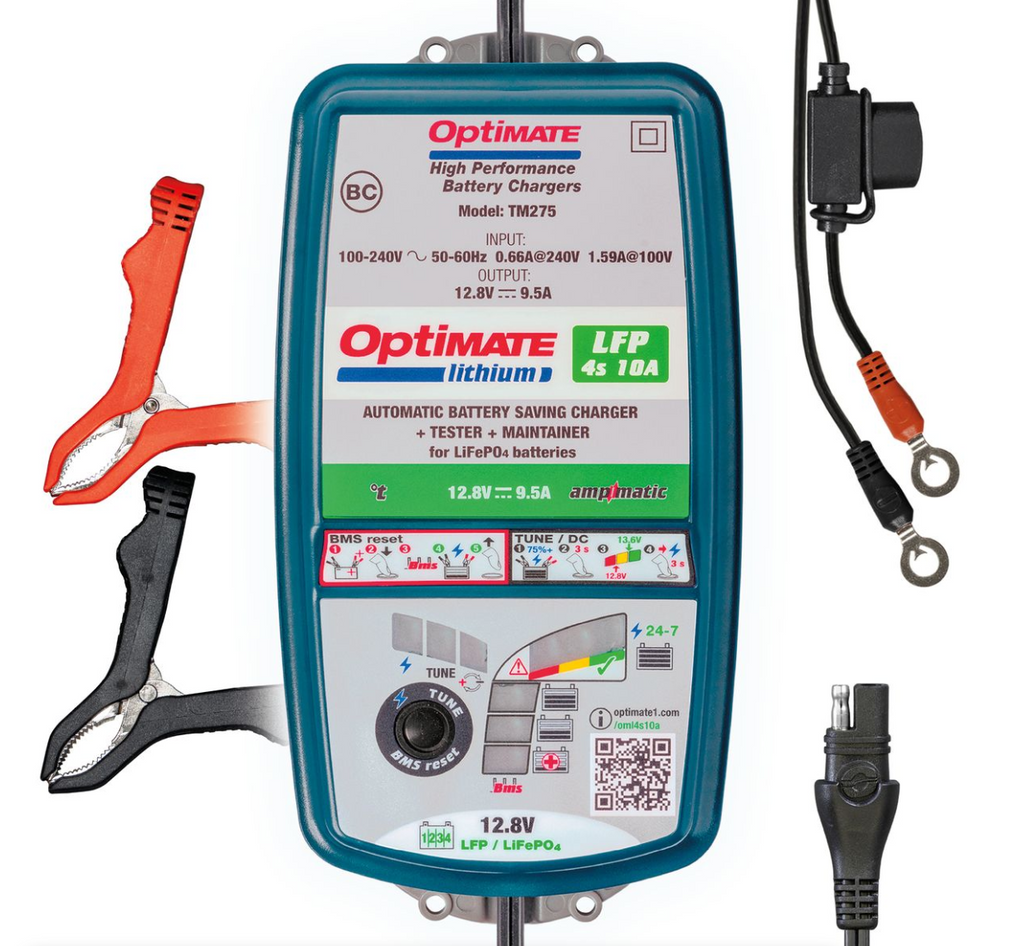 OptiMate TM 274v2 Lithium LFP 4s10A LITHIUM series LiFePO Lithium Battery charger