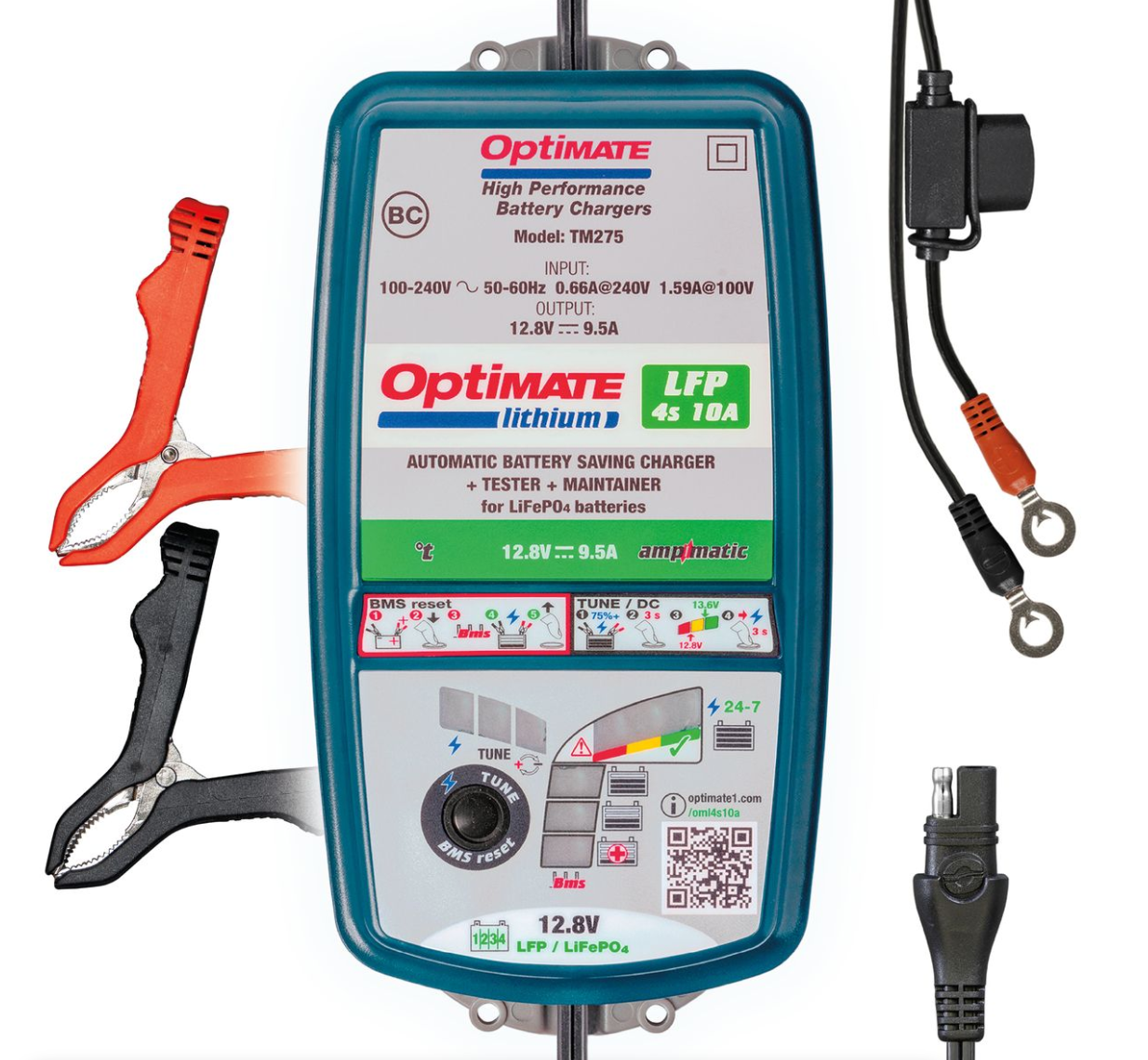 OptiMate TM 274v2 Lithium LFP 4s10A LITHIUM series LiFePO Lithium Battery charger