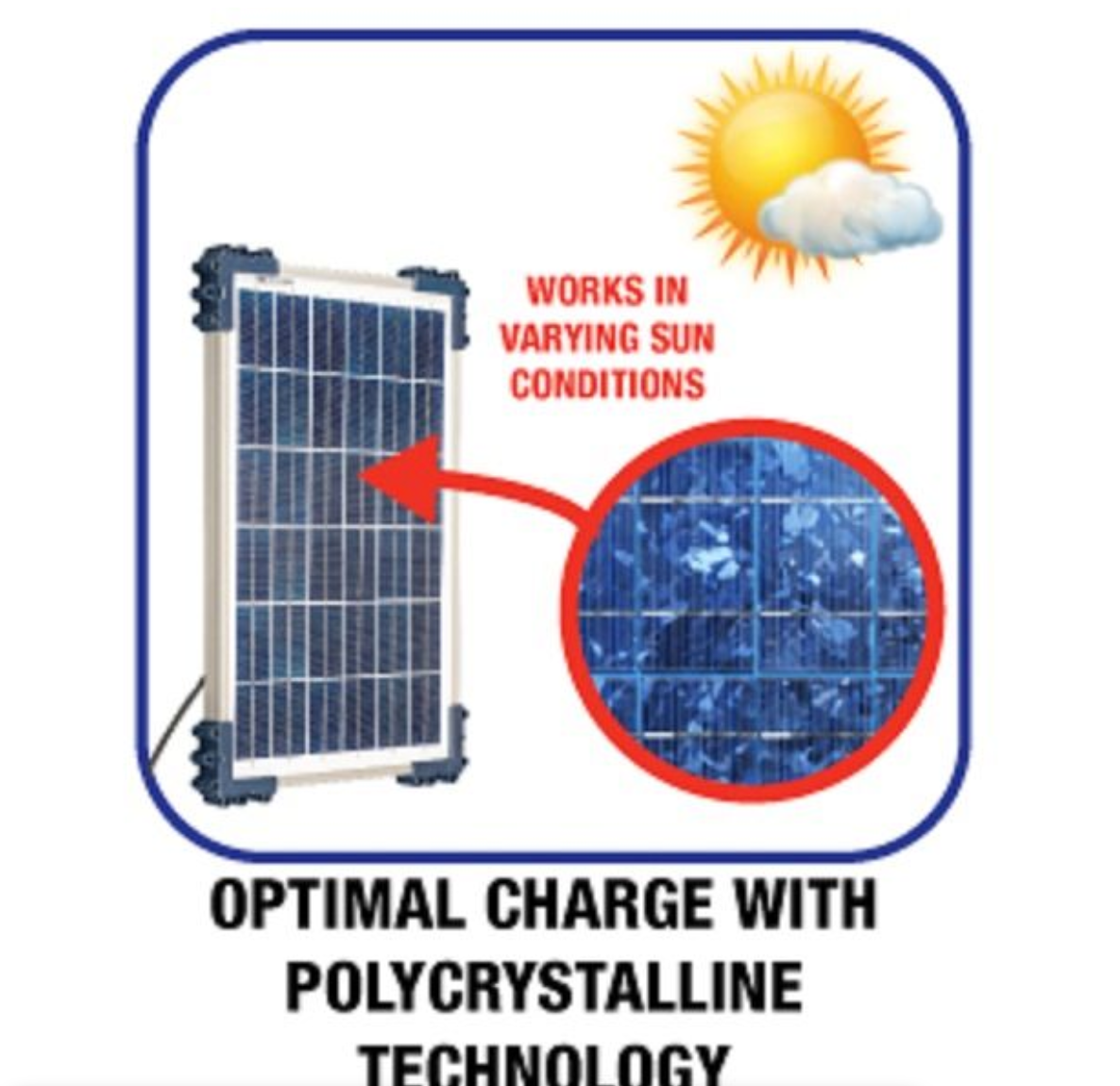 OptiMate Solar 80W TM523-8, 12Volt, 6,67 Amp Sealed Solar Battery Charger