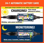 OptiMate TM522-D4 Solar DUO 40W: OFF-GRID Series Battery Charger & Maintainer