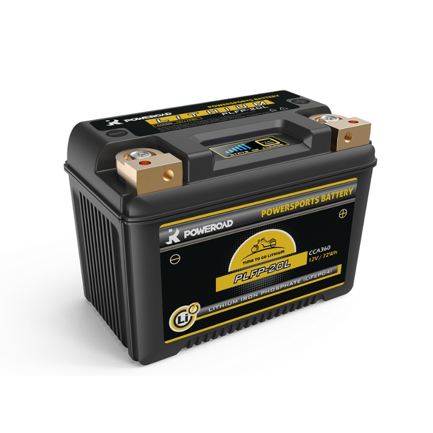PLFP-20L 12V 6Ah Poweroad Lithium-Ion Motorcycle Battery | LITH 12v6