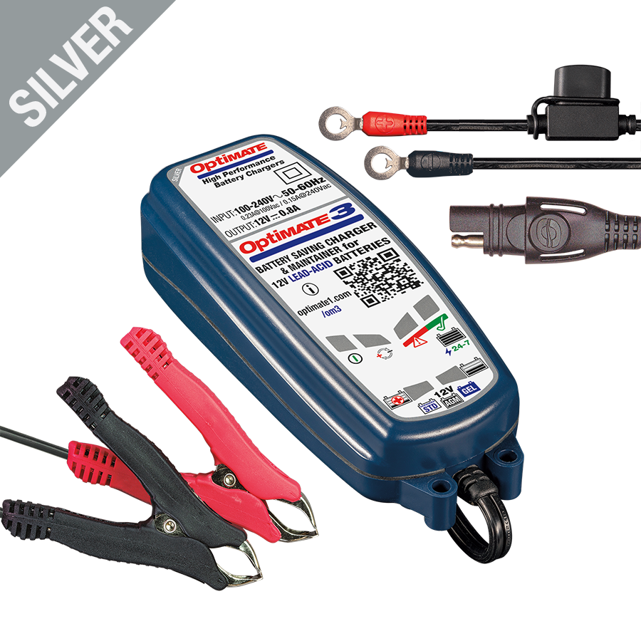 OptiMate 3 TM 430 Desulphating Charger Maintainer Tester for 12 V Batteries