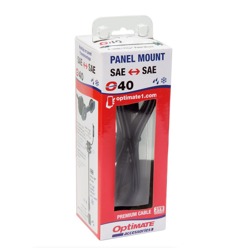 OptiMate CABLE O-40 Weatherproof SAE Socket, Panel Mount
