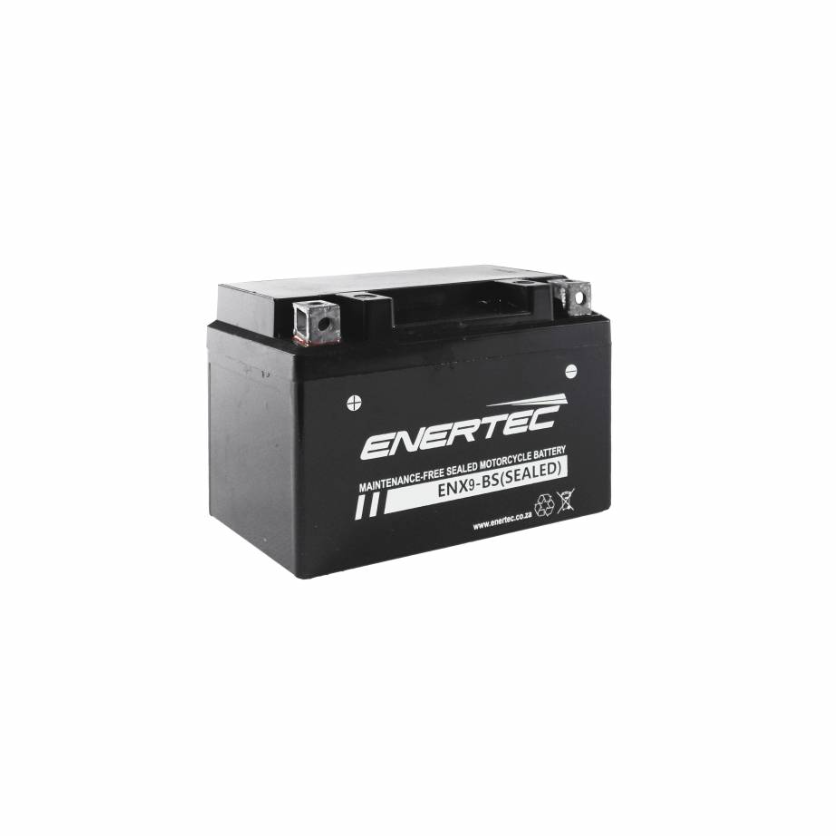 YTX9A-BS 12V 9Ah Enertec AGM Motorcycle Battery 12v9